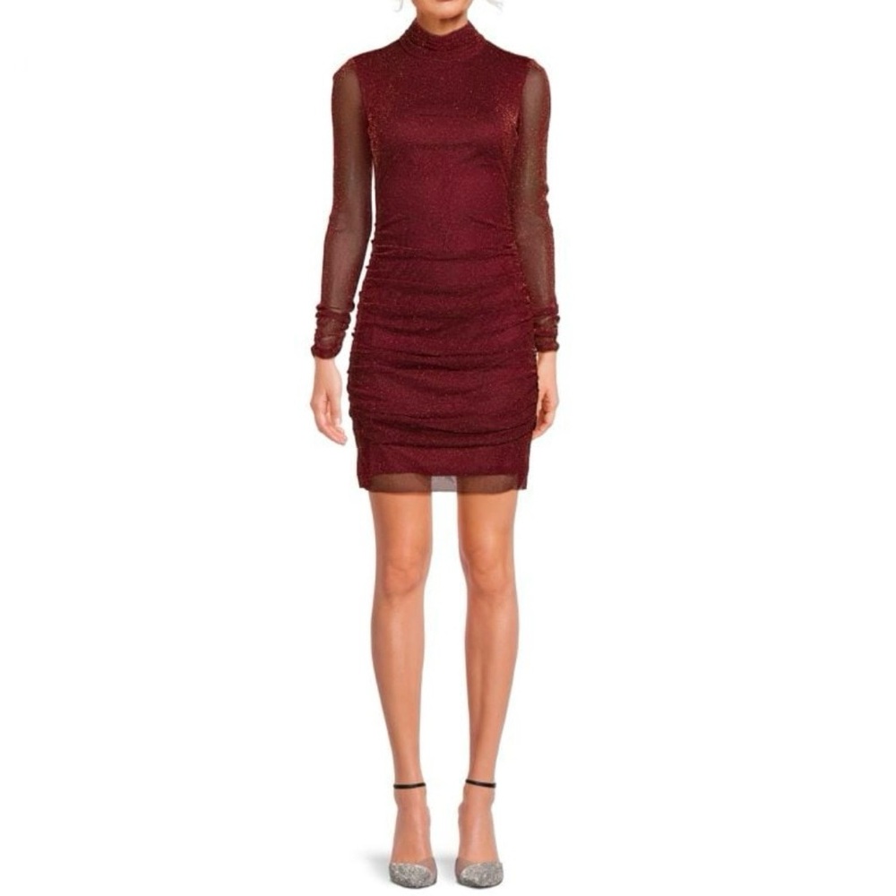 ELIZA J Ruched Shimmer Bodycon - Picture 1 of 12
